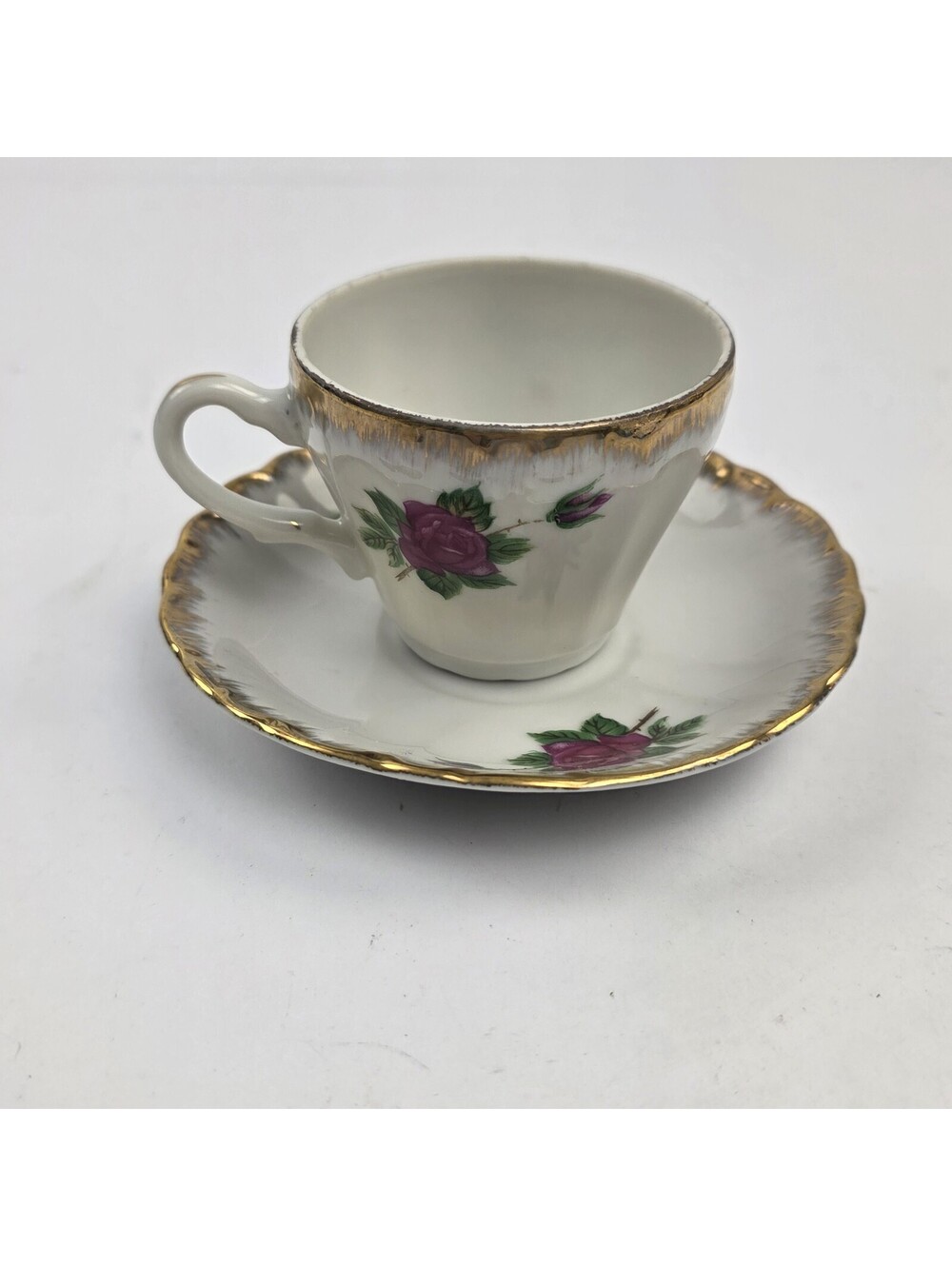 Japan Rose spray Tea Cup & Saucer flower floral China Demitasse